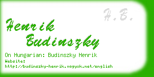 henrik budinszky business card